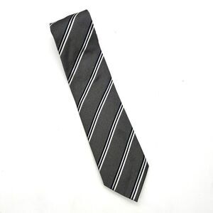 George Black and White Tie Check and Diagonal Stripes Pattern